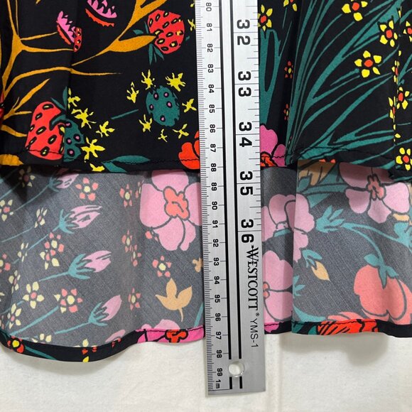 Free People Dress -Strawberry Fields Black Floral Summer Mini, Size: M - Picture 14 of 16